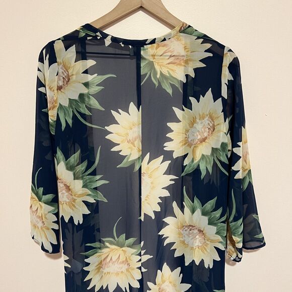 Show Me Your MuMu Karmyn Maxi Dress Cape in Sunflower Dreams Women's Size Small - Picture 6 of 11